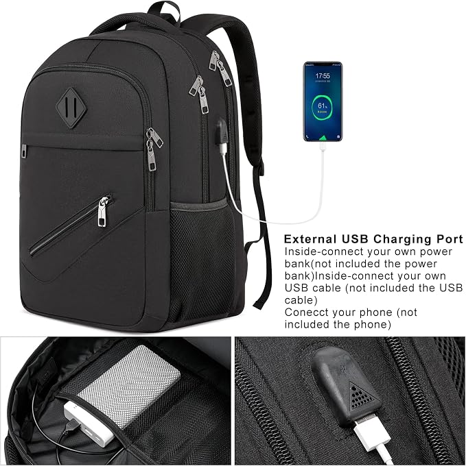 Black Backpack, School Backpacks - Image 4