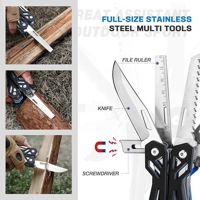 MOSSY OAK Multitool, 21-in-1 Stainless Steel Pocket Knife - Image 6
