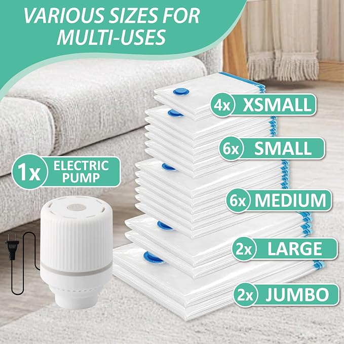 Cozy Essential 20 Pack Vacuum Storage Bags - Image 4
