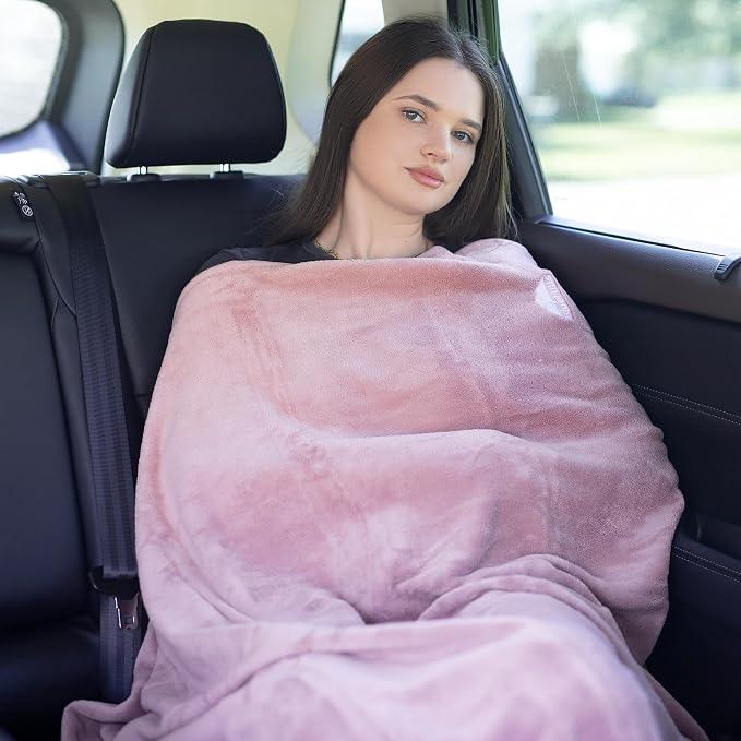 BlueHills Premium Soft Long Travel Blanket Pillow - Image 4