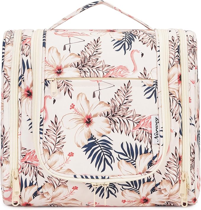 Narwey Hanging Toiletry Bag for Women Travel Makeup Bag Organizer Toiletries - Image 2