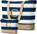 Becokan Beach Bag Initial Beach Tote by BecokanBeachBagSpecialist