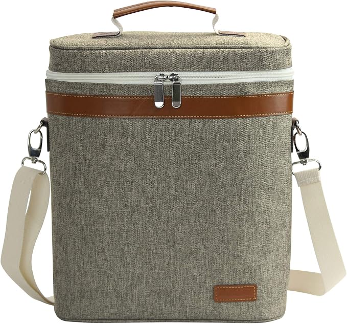 ZORMY 3 Bottle Insulated Wine Tote Cooler Bag, Portable Carrier - Image 3
