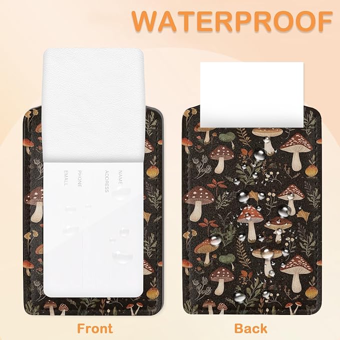 Psychedelic Mushrooms, Butterflies, Insectsts 3 Pack PU Leahter Luggage Tag - Image 3