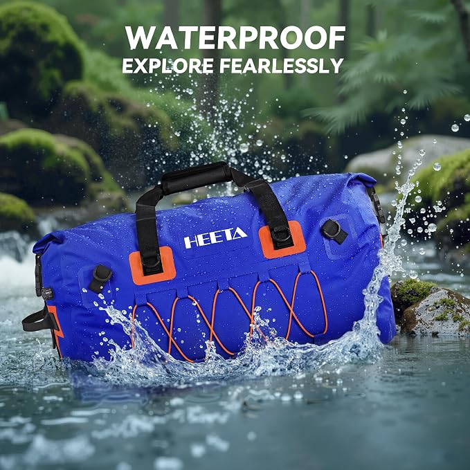 HEETA Waterproof Duffel Bag Motorcycle Dry Bag Backpack, 60L/80L Extra Large - Image 3