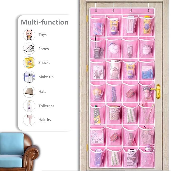 KEEPJOY 28 Pockets Hanging Shoe Organizer, Over the Door Shoe Organizer - Image 6