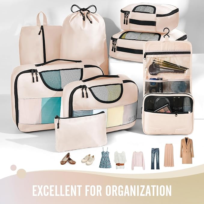 Veken 8 Set Packing Cubes, Travel Gifts - Image 2