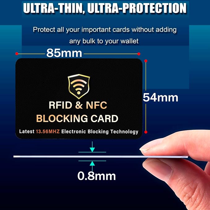SaiTech IT 20 Pack RFID Blocking Card, One Card Protects Entire Wallet Purse - Image 2