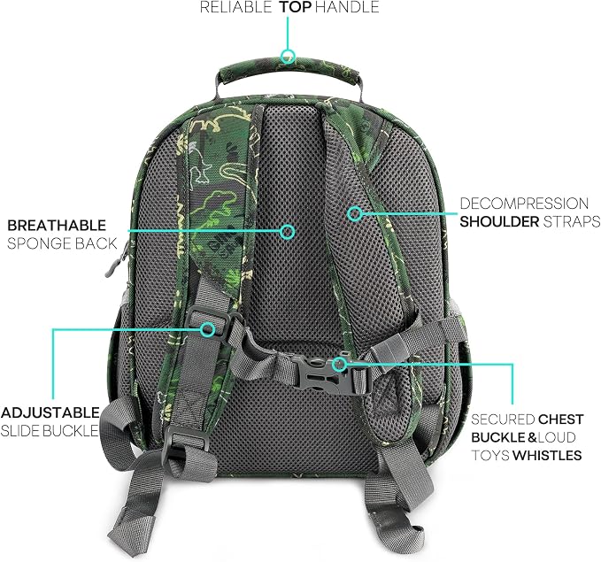 mibasies Toddler Backpack for Boys 2-4: Cute Kids Backpacks Boys - Image 3