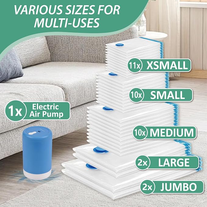 Cozy Essential 35 Pack Vacuum Storage Bags - Image 4