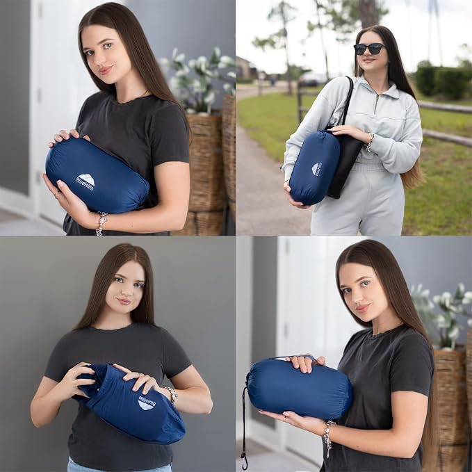 BlueHills Ultra Compact Travel Blanket Pillow in Portable Bag Case - Image 2