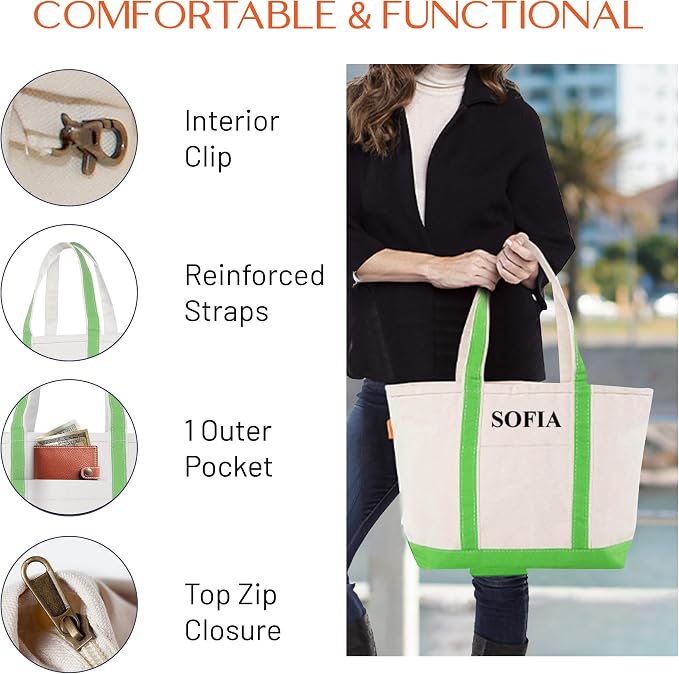 CB STATION Medium Classic Canvas Tote Bag - Image 3