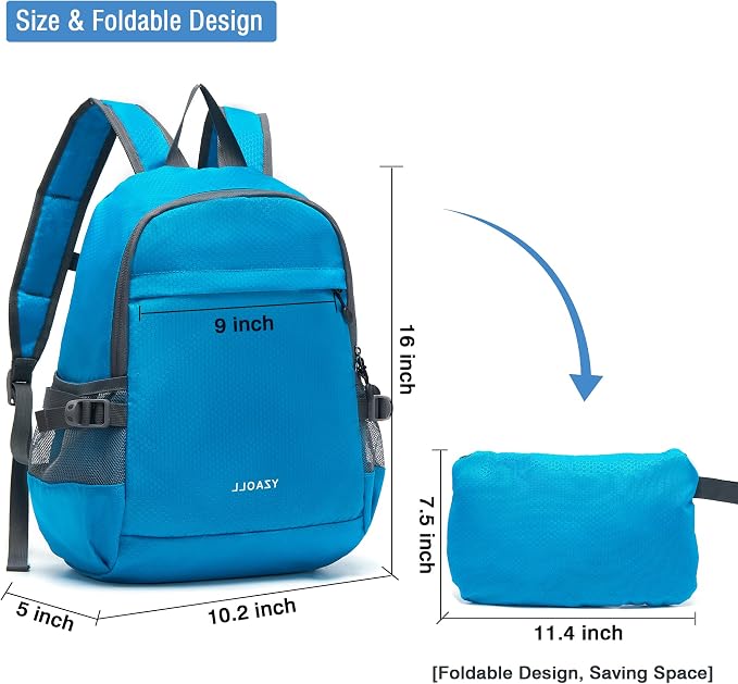 YZAOLL Small Lightweight Packable Hiking Backpack, 20L Hiking Backpack Day Pack - Image 4