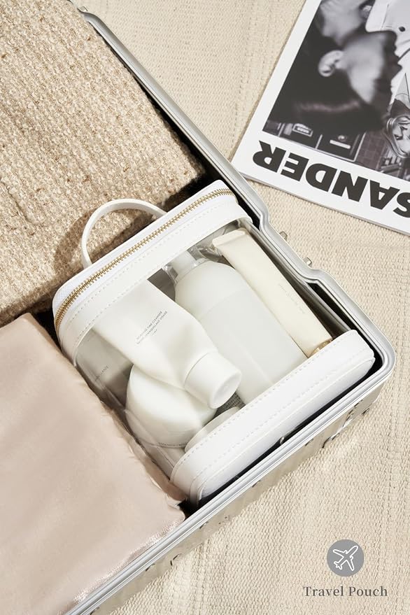 ROWNYEON Clear Makeup Case Toiletry Bag Multipurpose Travel Makeup Train Case - Image 4