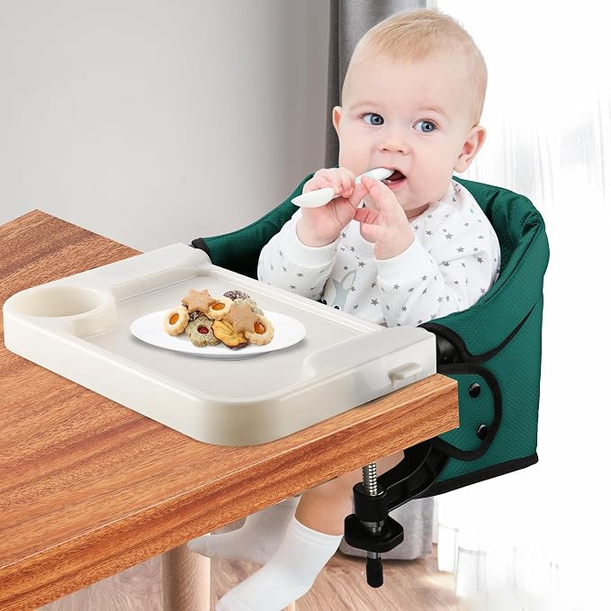Hook On Chair with Removable Dining Tray, Portable Table High Chair, Folding - Image 7