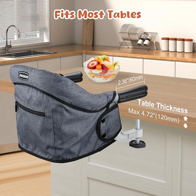 Hook On High Chair, Jozzve Baby High Chair, Portable High Chair - Image 2
