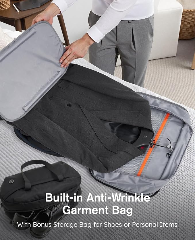 Tolaccea Travel Backpack with Garment Bag, Suit Carry On Backpack, TSA Flight - Image 4