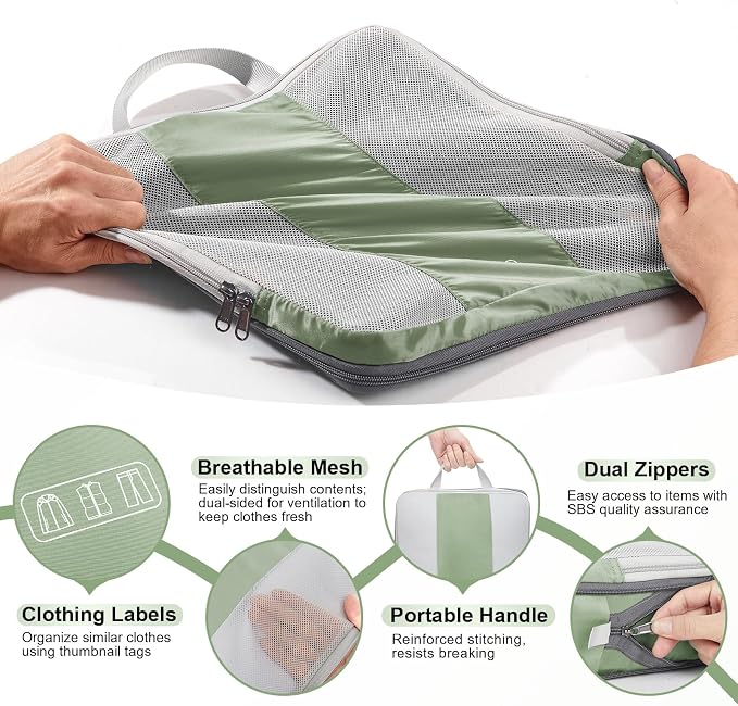 10 Set Compression Packing Cubes - Image 6