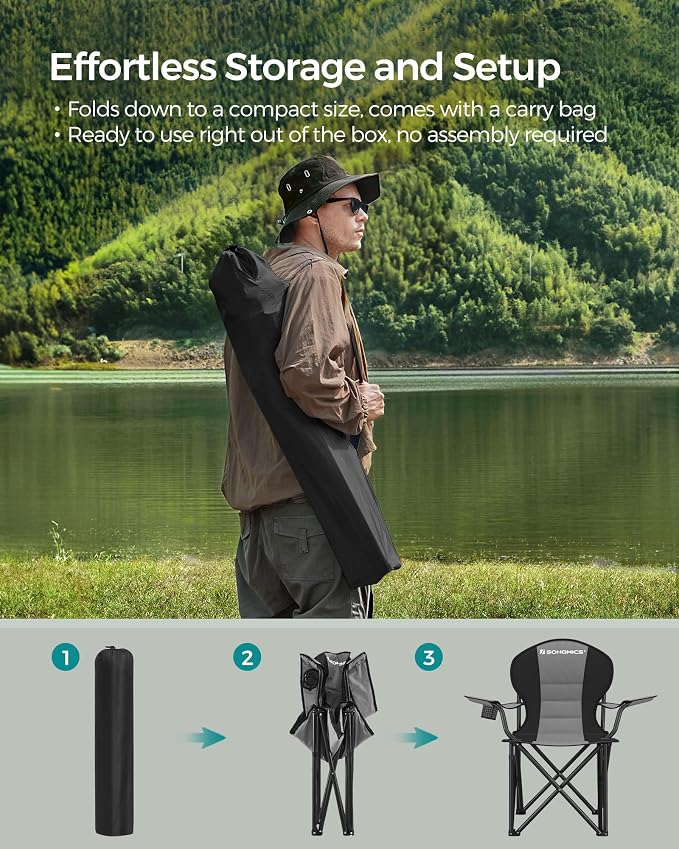 SONGMICS Folding Camping Chair, - Image 8