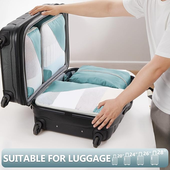 8 Set Packing Cubes for Travel, Gifts for Women Mom, Anti-Tearing Suitcase - Image 5