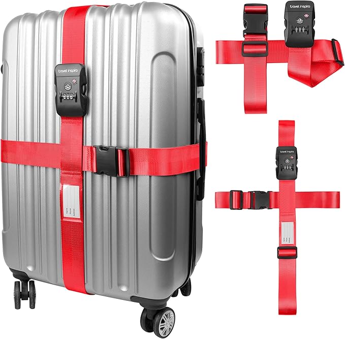 Travel Inspira TSA Lock Luggage Straps by TravelInspira