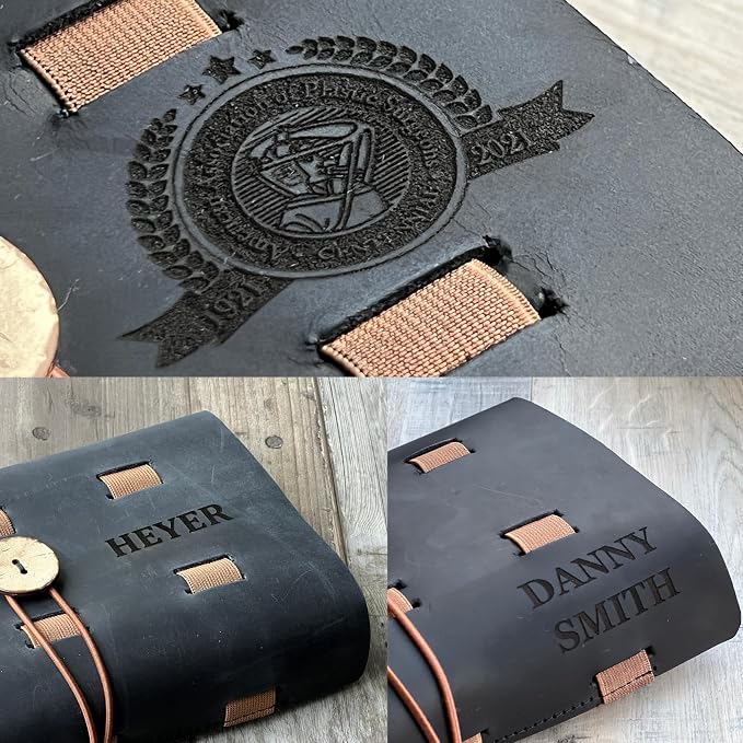 HARDISTON Custom Genuine Leather Electronic Cable Organizer Bag Handmade Travel - Image 6