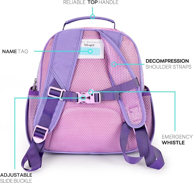 mibasies Girls Backpack 5-8: Glitter Kids Backpacks - Image 3