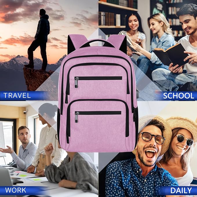 Backpck for Women, School backpacks for Teen Girls Boys, 15.6 inch Laptop Back - Image 5