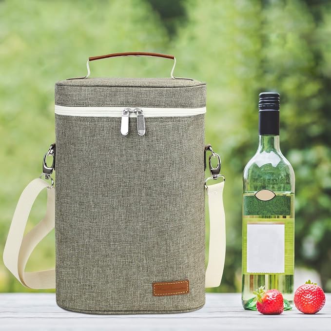 ZORMY 2 Bottle Insulated Wine Carrier Bag - Image 8