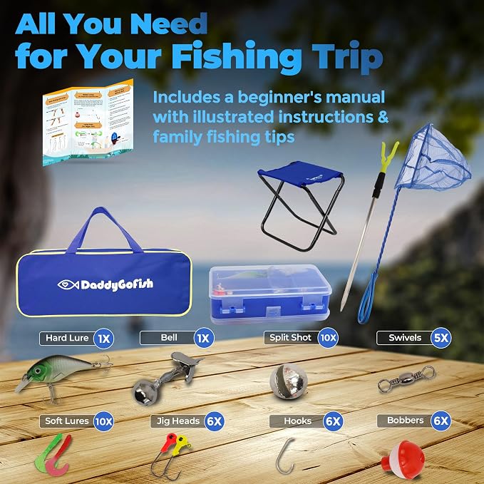 DaddyGoFish Kids Fishing Pole - Image 2
