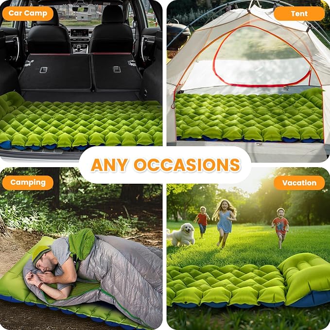 Camping Sleeping Pad, 4in Thick Ultralight Inflatable Camping Mat - Image 7