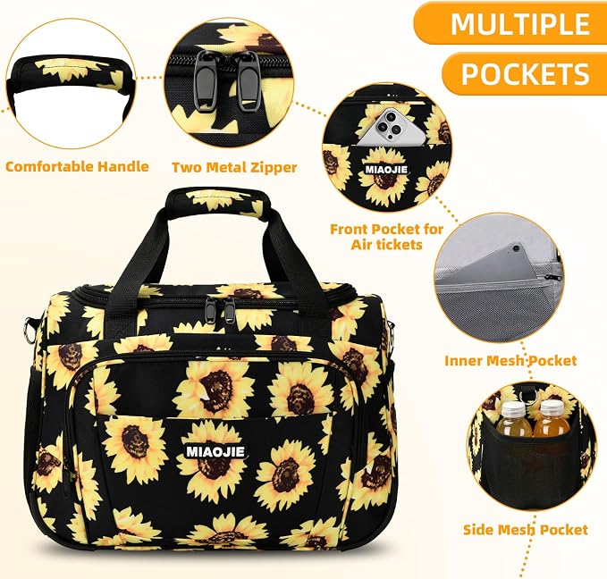 Underseat Carry On Luggage Lightweight Travel Tote Weekender Bag Overnight - Image 2