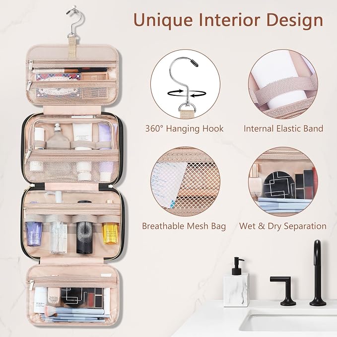 Wedama Toiletry Bag for Women, Hanging Travel Toiletry Bag - Image 5