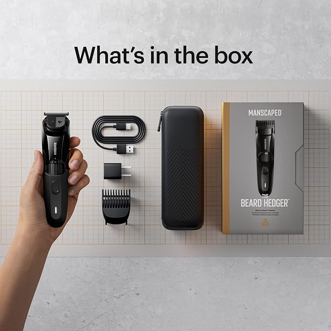 MANSCAPED® The Beard Hedger® Premium Men's Beard Trimmer, 20 Length Adjustable - Image 8