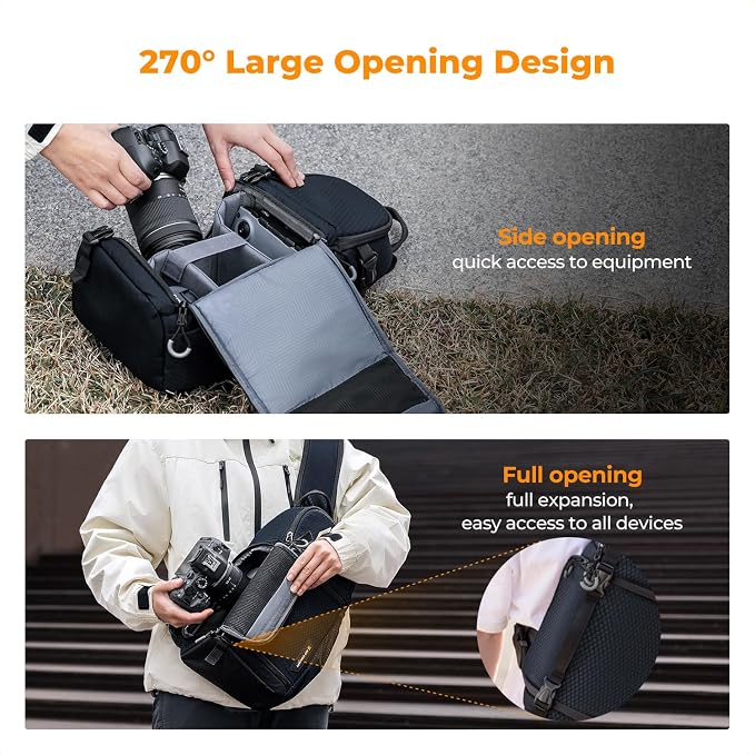K&F Concept Camera Sling Bag Crossbody Bag Camera Shoulder Backpack - Image 5