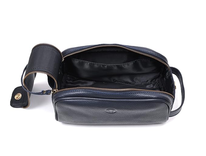 10" Premium Leather Toiletry Travel Pouch - Image 3