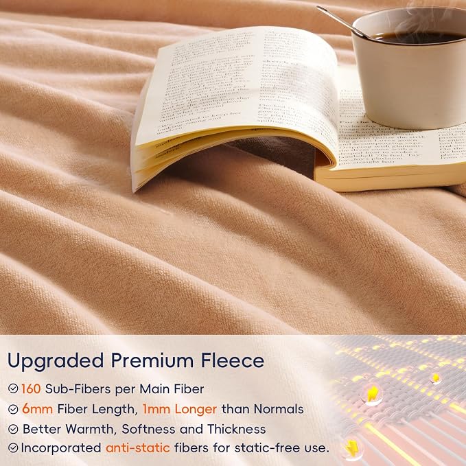 PHF Ultra Soft Fleece Blanket King Size, No Shed No Pilling Luxury Plush Cozy - Image 4