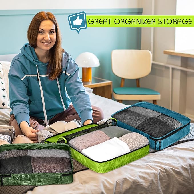5 Pcs Packing Cubes for Suitcase Large Travel Cubes Carry on Luggage Organizer - Image 5