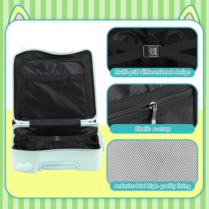 smilesun 20" Ride-On Travel Suitcase - Image 6