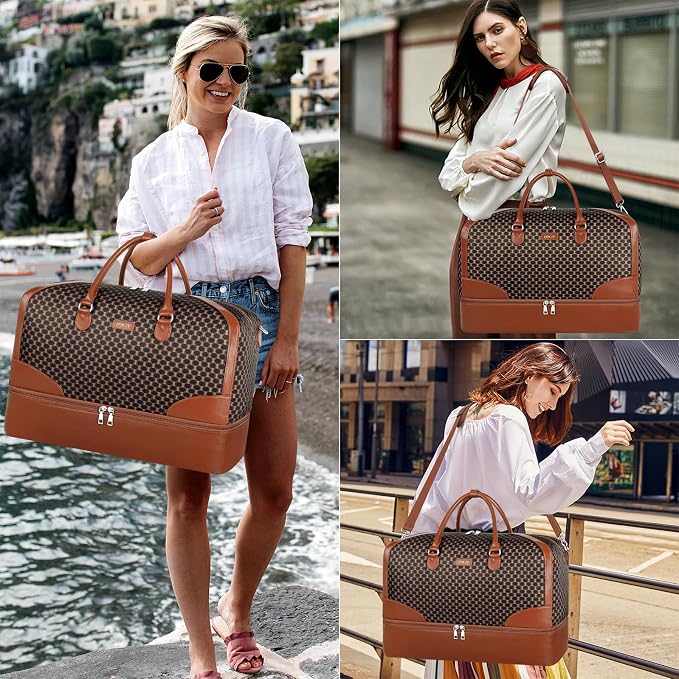 Weekender Bag for Women, Travel Duffel Bag Carry On Overnight Bag - Image 2
