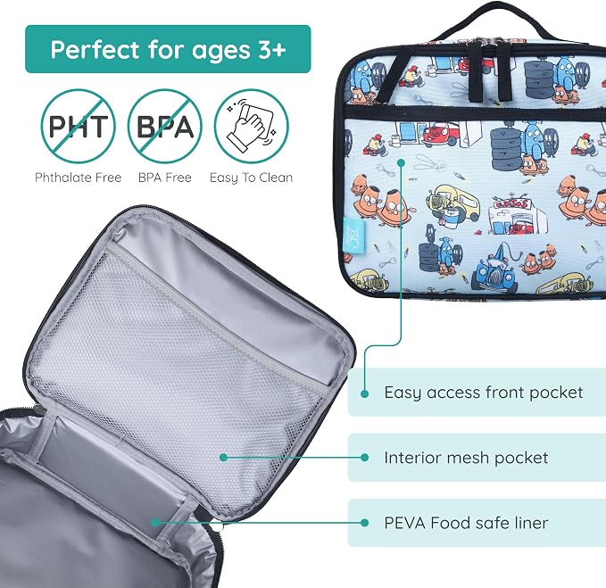 Wildkin JumpOff Jo Insulated Lunch Box – Durable, Reusable - Image 3