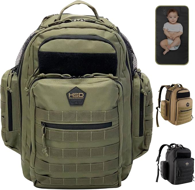 HighSpeedDaddy - Baby Diaper Backpack, Military-Grade, Waterproof, Compact Baby by HighSpeedDaddy
