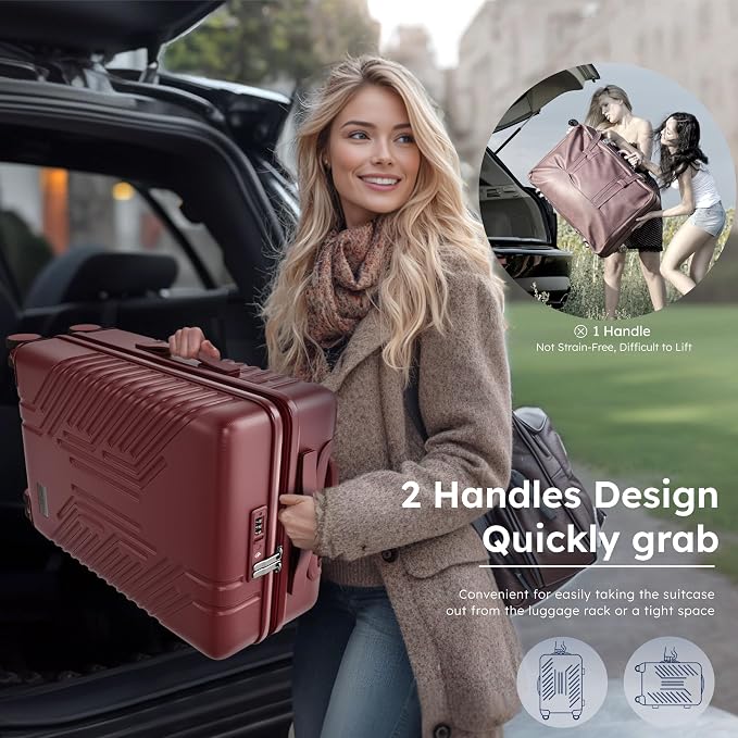 ALPHA CAMP 20-inch Carry On Luggage Airline Approved - Image 5