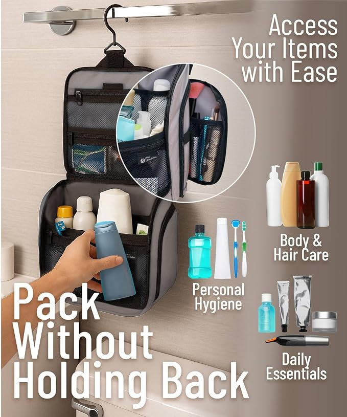 D&D Hanging Travel Toiletry Bag - Image 4
