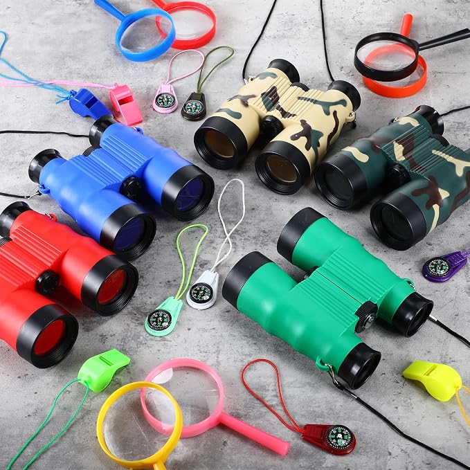 12 Set Binocular Compass Magnifying Glass Set Christmas Birthday Gift Small - Image 5