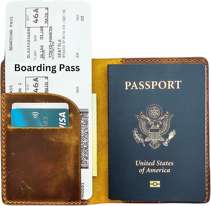 Leather Passport Holder for Men and Women - Image 3