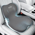 Coverado Car Seat Cushion and Lumbar Support Pillow One Piece, Memory Foam by COVERADOAUTO