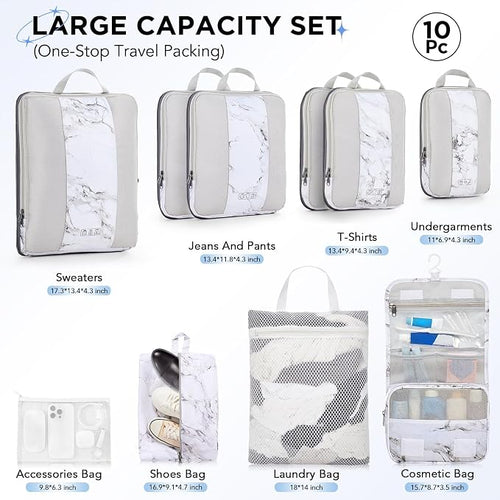 10 Set Compression Packing Cubes - Image 2