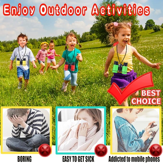 Kids Binoculars Best Gifts for 3-12 Years Boys Girls High-Resolution Optics - Image 3