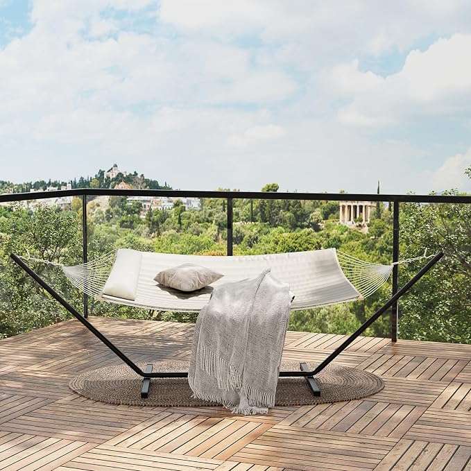 Hammock with Stand for Outside, 2 Person Portable Hammock with Breathable - Image 8